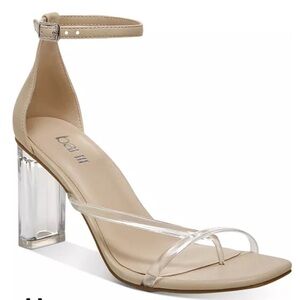 Bar III |Blakke Dress Sandal In Clear/Nude - New With Box